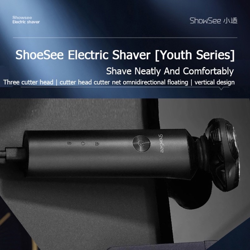 ( Hoa tốc HCM) Máy cạo râu điện Xiaomi ShowSee F1 cao cấp- dùng cho cả khô và ướt