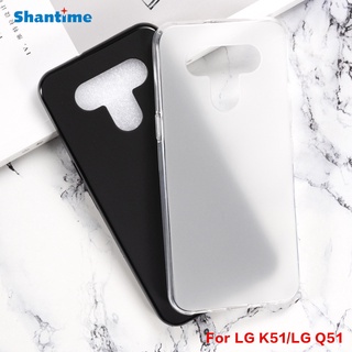 Ốp điện thoại TPU mềm trong suốt màu trắng đen cho LG K51 LG Q51