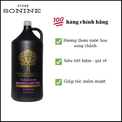 Dầu gội cặp xả gội brazil hot oil 5kg phục hồi tóc hư tổn, siêu mềm mượt, giữ hương lâu sản phẩm chính hãng