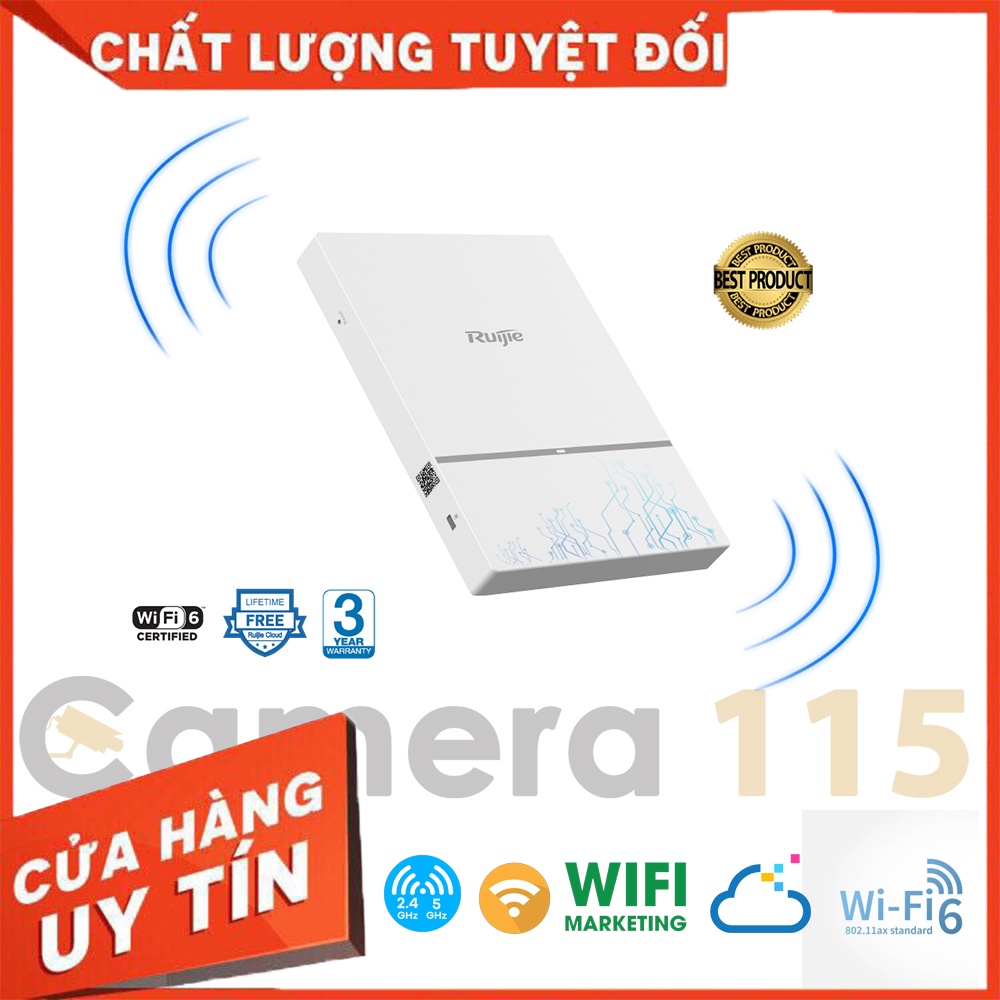 Chuẩn Wifi 6 mới nhất Thiết Bị Phát Sóng Wifi Ruijie RG-AP820-L V2