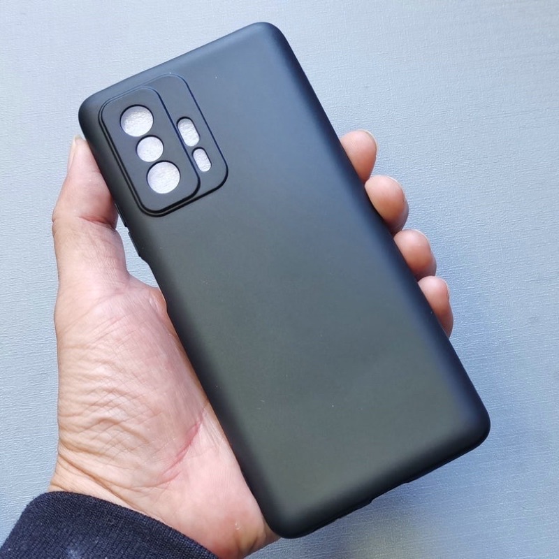 Ốp lưng silicon dẻo màu đen cho Xiaomi Mi 11T chống Vân tay cao cấp