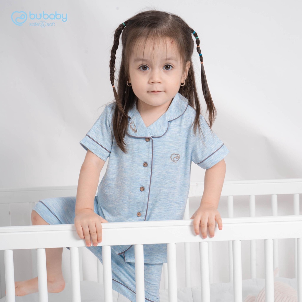 [Bu baby 2022] Bộ Pyjama cộc tay Bu baby cho bé trai bé gái Bambus BBB130204