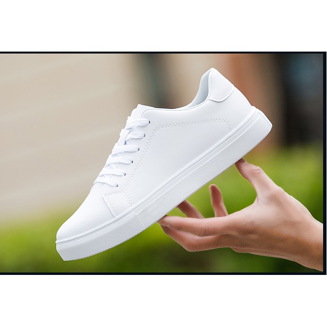 Giày Sneaker Nam thể thao màu trắng cổ cao cho học sinh phong cách Hàn Quốc TAKUTA mã TT