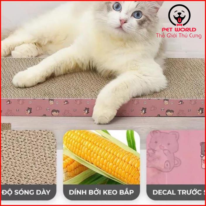 Bàn cào móng cho mèo giảm căng thẳng – Trụ cào móng mèo tặng kèm cỏ bạc hà Catnip