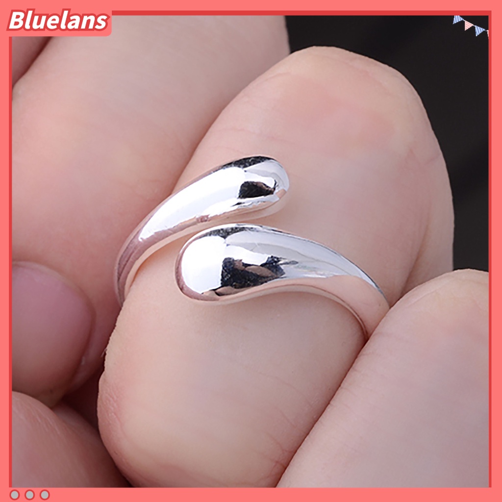 Nhẫn đeo tay mở mạ bạc đơn giản thời trang