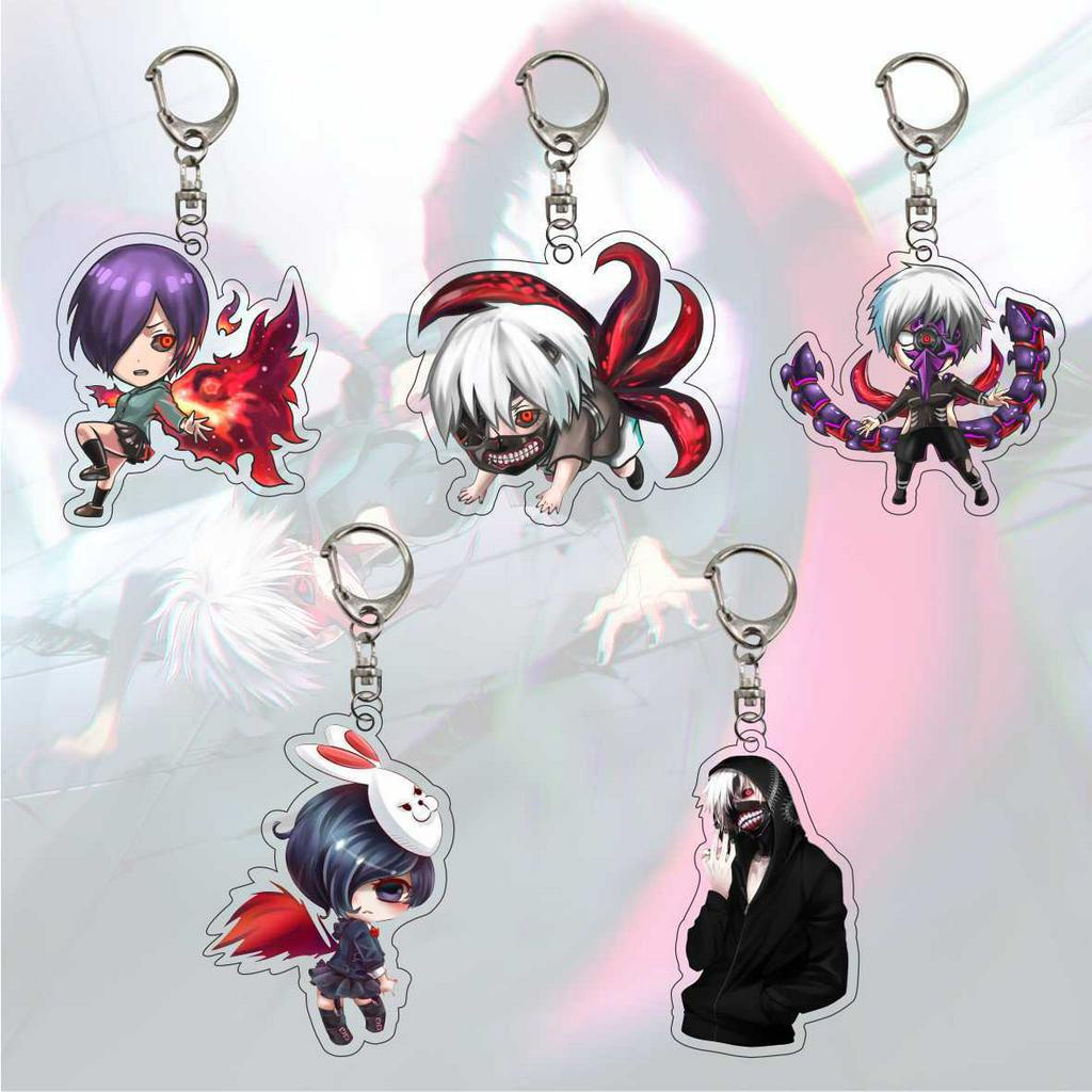 Japanese Anime Tokyo Ghoul Pendant Key chain Acrylic Key buckle around animation  Pendant  Bag accessories Gift