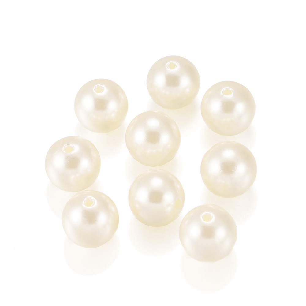 Ngọc trai, 10-400 cái / lốc 3-20mm Lỗ thẳng Acrylic Ngọc trai, hạt kê, hạt nhựa tròn cho Đồ trang sức làm đồ trang sức thủ công DIY
