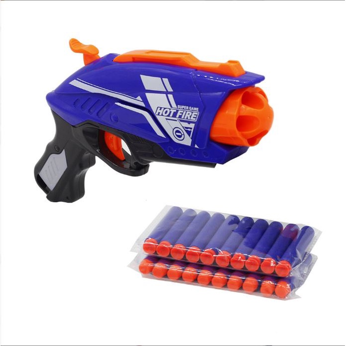 Đồ chơi NERF sung ban đạn xốp trẻ em HOT FIRE tặng kèm 20 que xốp mẫu mới 2022 (FIRE)
