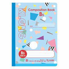 [ab] Sổ may KLONG Composition Book 260 trang (B5); MS: 322