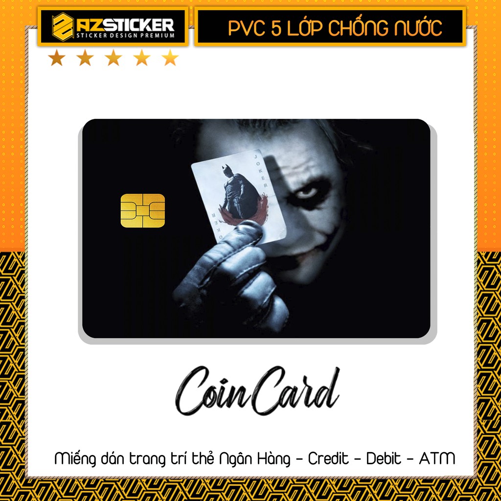 Hình Dán Thẻ ATM Ngân Hàng , Thẻ Ra Vào Thang Máy , Dán Thẻ Gửi Xe .... Hình Dán Joker