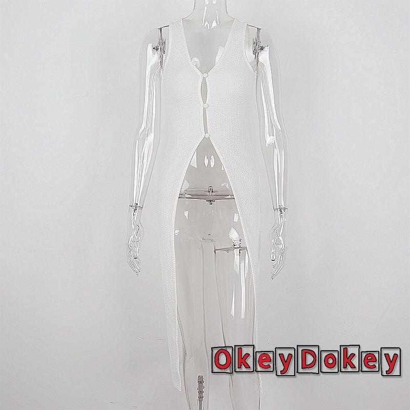 OKDK - Áo Khoác Cardigan Không Tay Cổ Chữ U Kiểu Dáng Mới Dành Cho Nữ