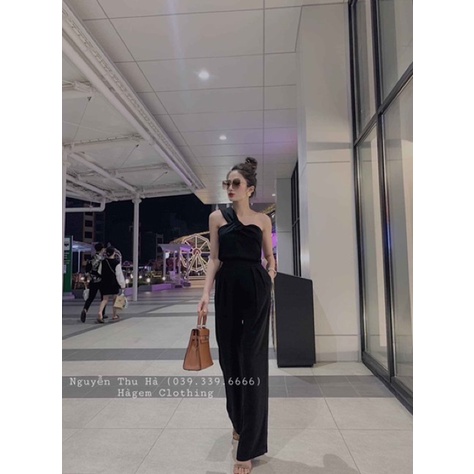 Váy đầm nữ💕FREESHIP💕Set áo xoắn ngực một dây phối quần suông