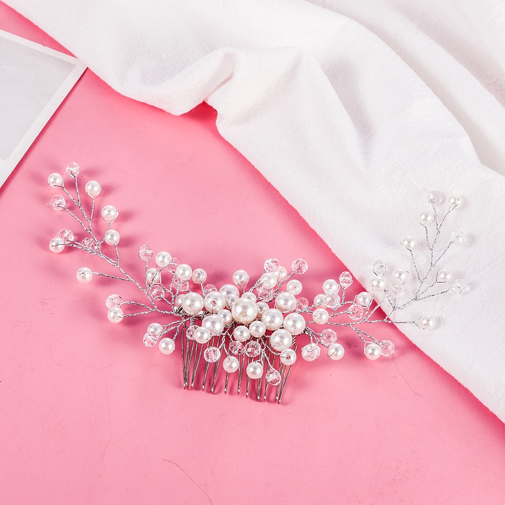 Cài tóc hình nhánh cây đính ngọc trai giả thời trang cho nữ