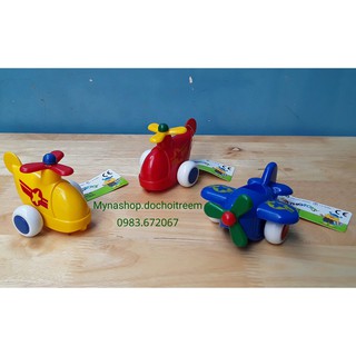 Đồ chơi dành cho bé từ 1 tuổi – Đồ chơi nhựa Vikingtoys Thụy Điển – Bộ 3 máy bay Chubbies: vàng, đỏ, xanh dương