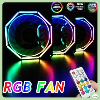 QUẠT CASE COOLMOON V8 LED RGB 12CM