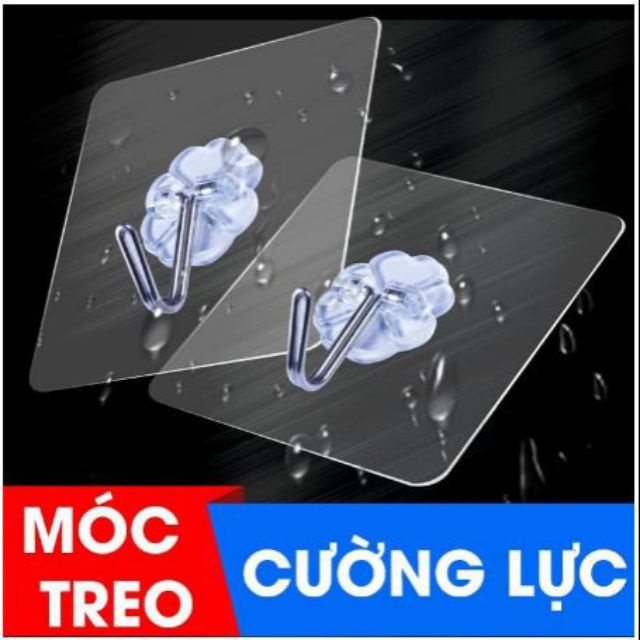 Móc Dán Tường Siêu Dính Trong Suốt Chịu Lực Tốt Treo Tường Chắc Chắn 6x6 cm 1K