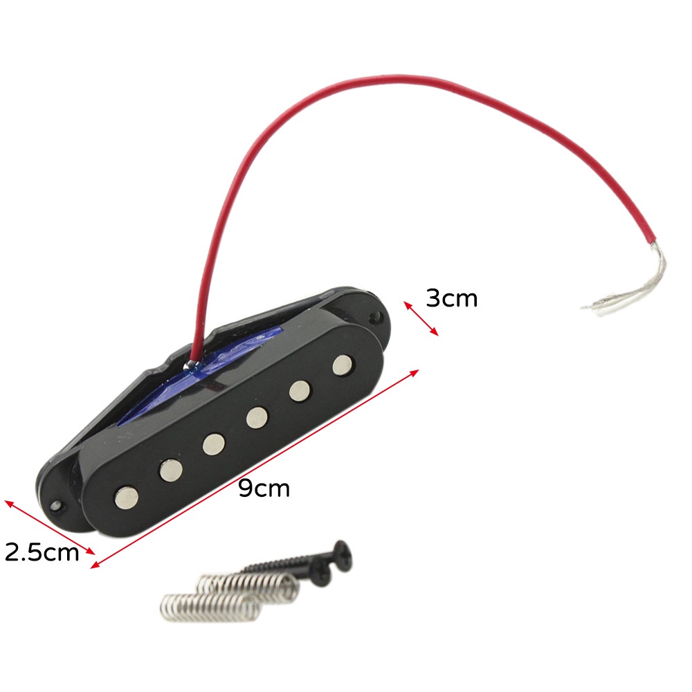 SunYard 1pc Electric Guitar Bass Sound Hole Pickup Single Coil 6 String Pickup 9x2.5x3cm