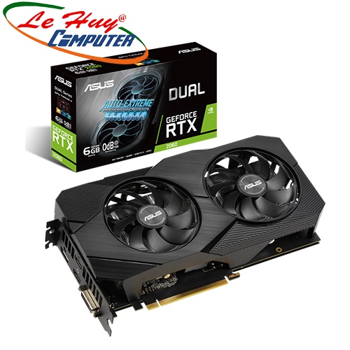 VGA ASUS Dual RTX 2060 EVO 6GB GDDR6 (DUAL-RTX2060-6G-EVO)