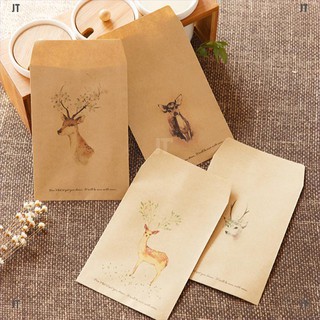 Set 20 Phong Bì Giấy kraft In Chữ Dễ Thương Tiện Dụng