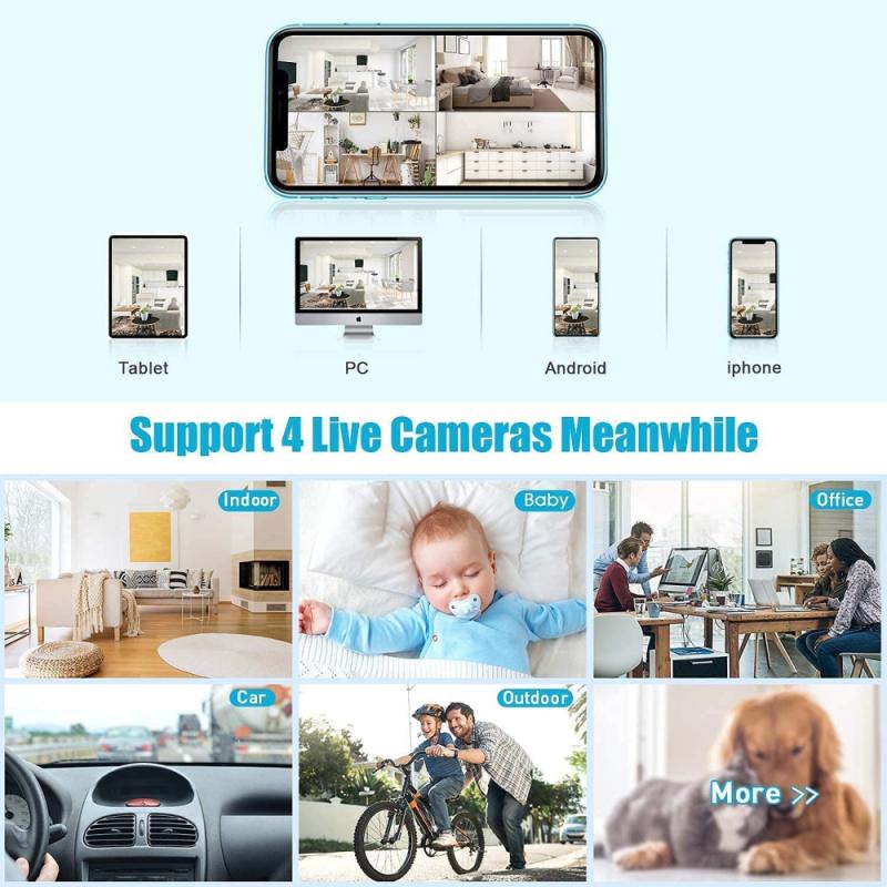 Camera Mini Wifi Siêu Nhỏ Xem Trực Tiếp Trên ĐT Quay Video Ban Đêm Siêu Nét Xem Qua App Vi365