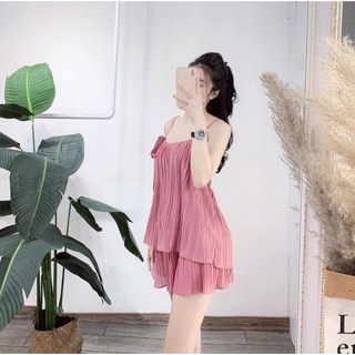 Set bộ dập li 2 dây chất đũi lụa mềm mát sang xịn mịn