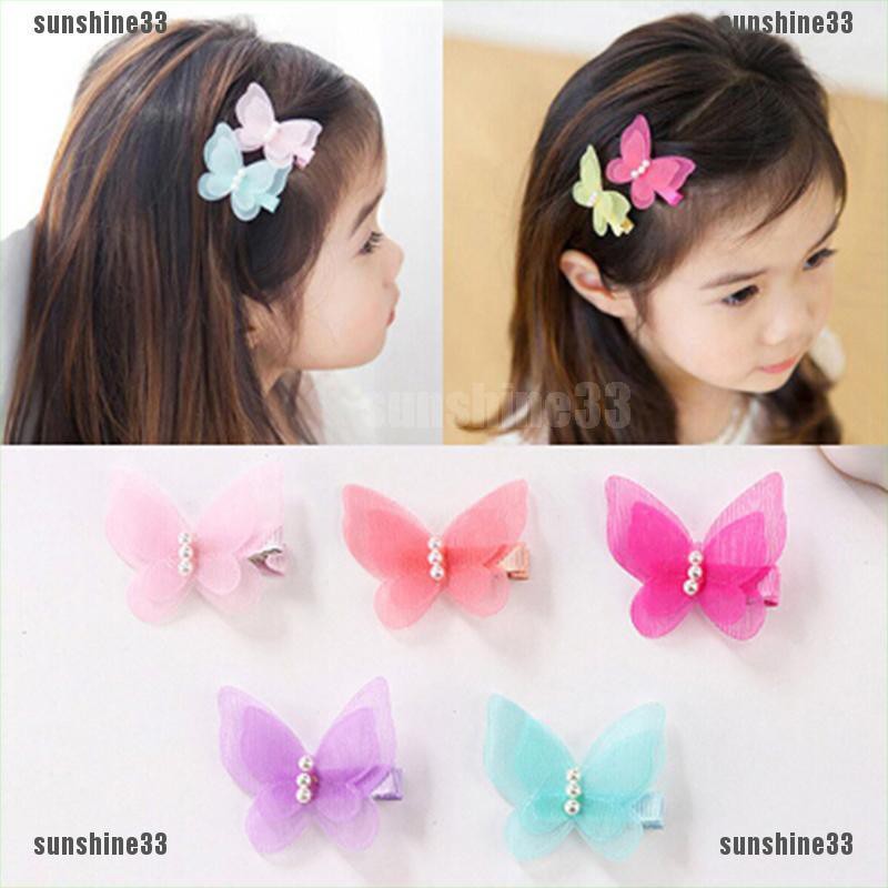 Set 5 Kẹp Tóc Nơ Bướm Cho Bé Gái