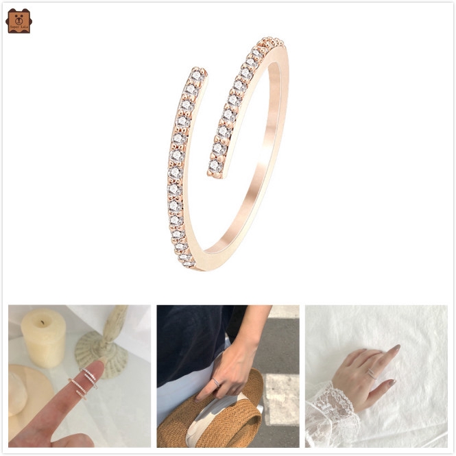 Nhẫn Đeo Tay Đính Đá Zircon Thời Trang Cho Nữ