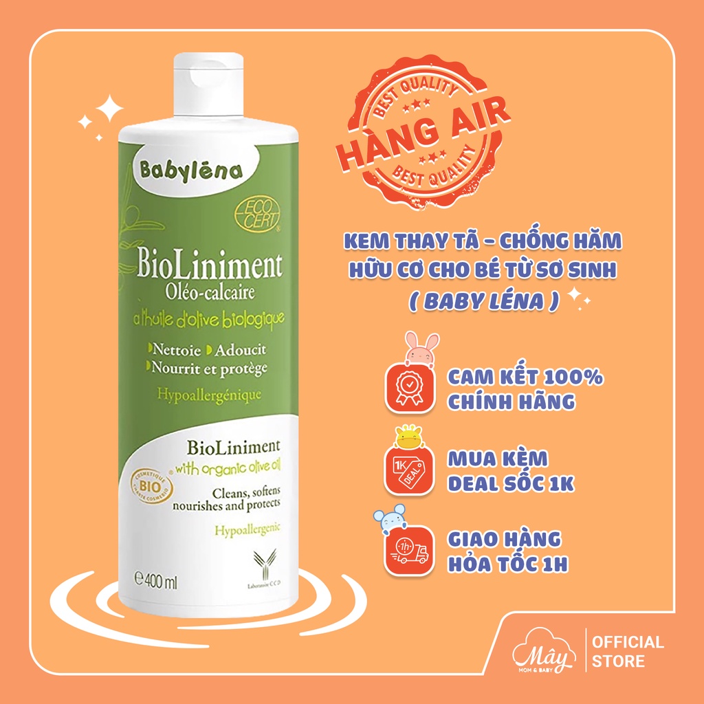 Kem thay tã bỉm chống hăm hữu cơ cho bé từ sơ sinh Liniment BabyLéna - Baby Léna - Nội địa Pháp