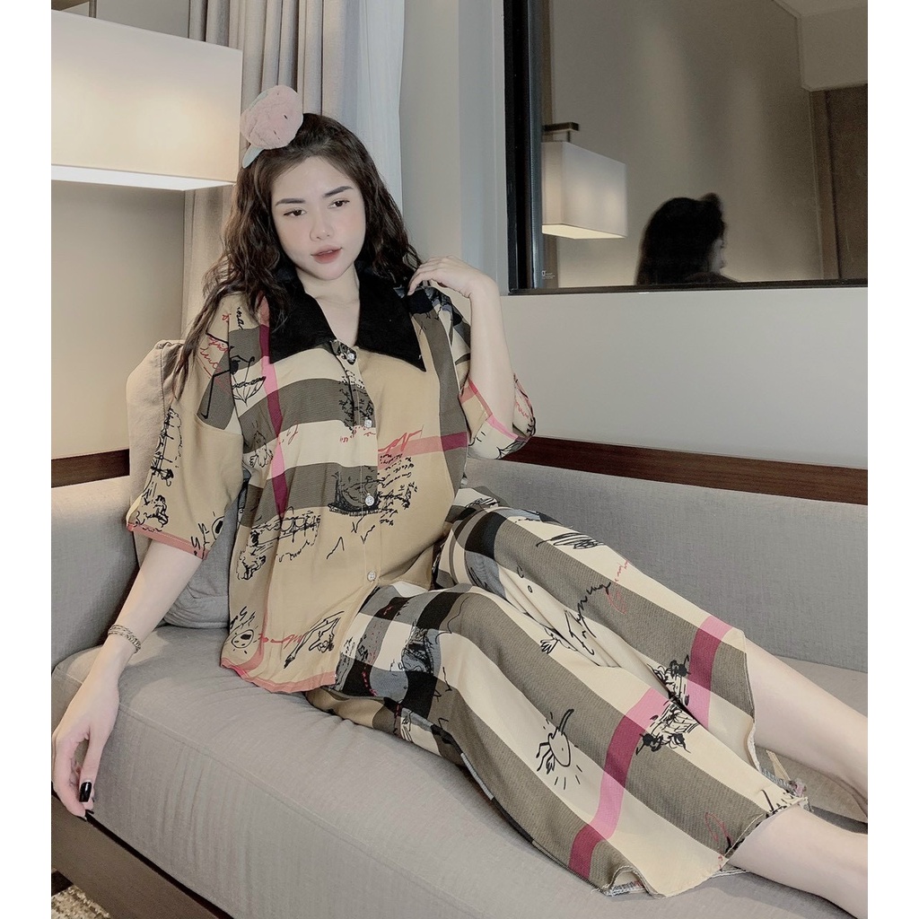 Pijama - Bộ Lụa Ngủ Tay Ngắn, Chất Liệu Mango Mát Lịm [HÀNG CHUẨN ĐẸP] | BigBuy360 - bigbuy360.vn