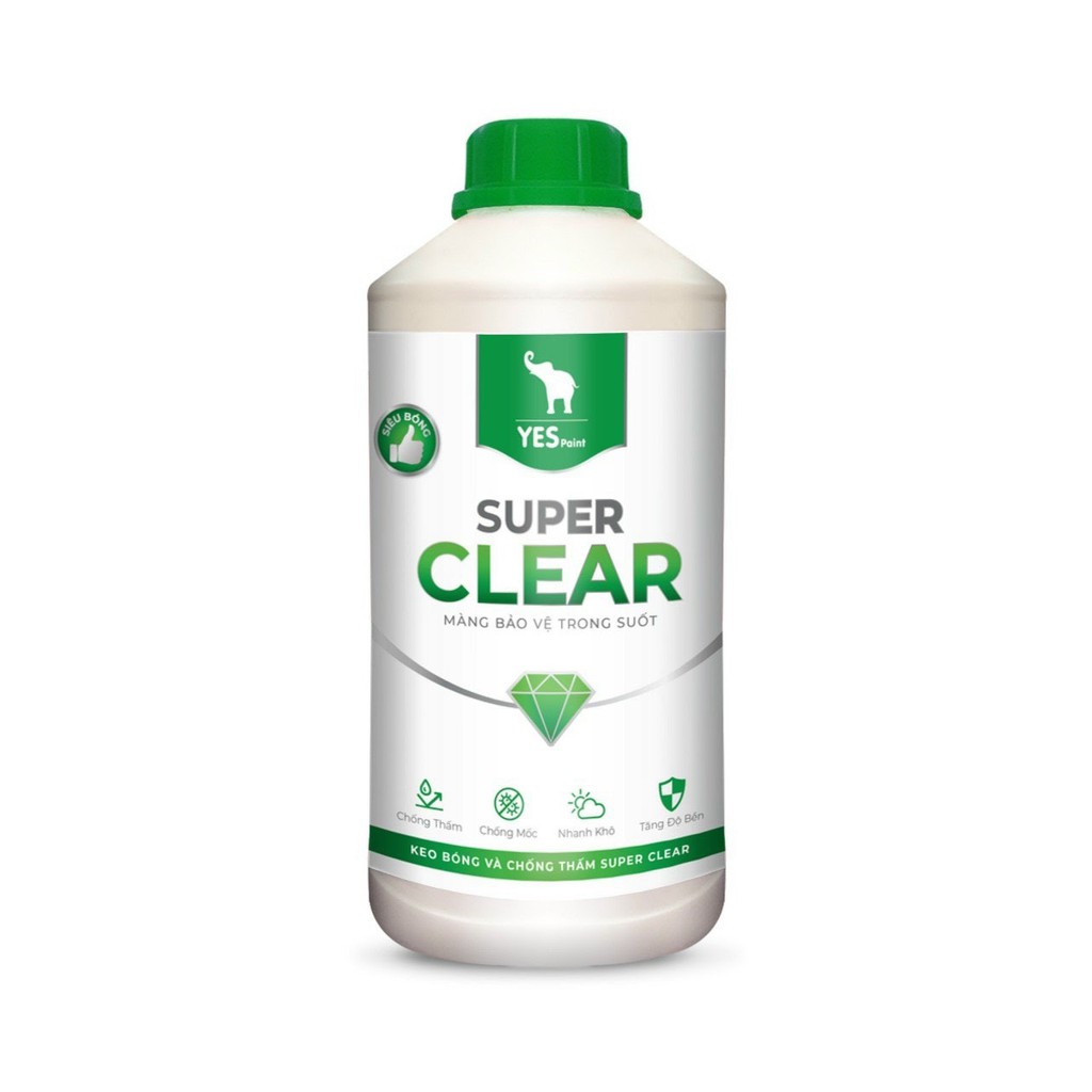 Keo bóng nước Super Clear 1 lít 1 thùng (16 chai)