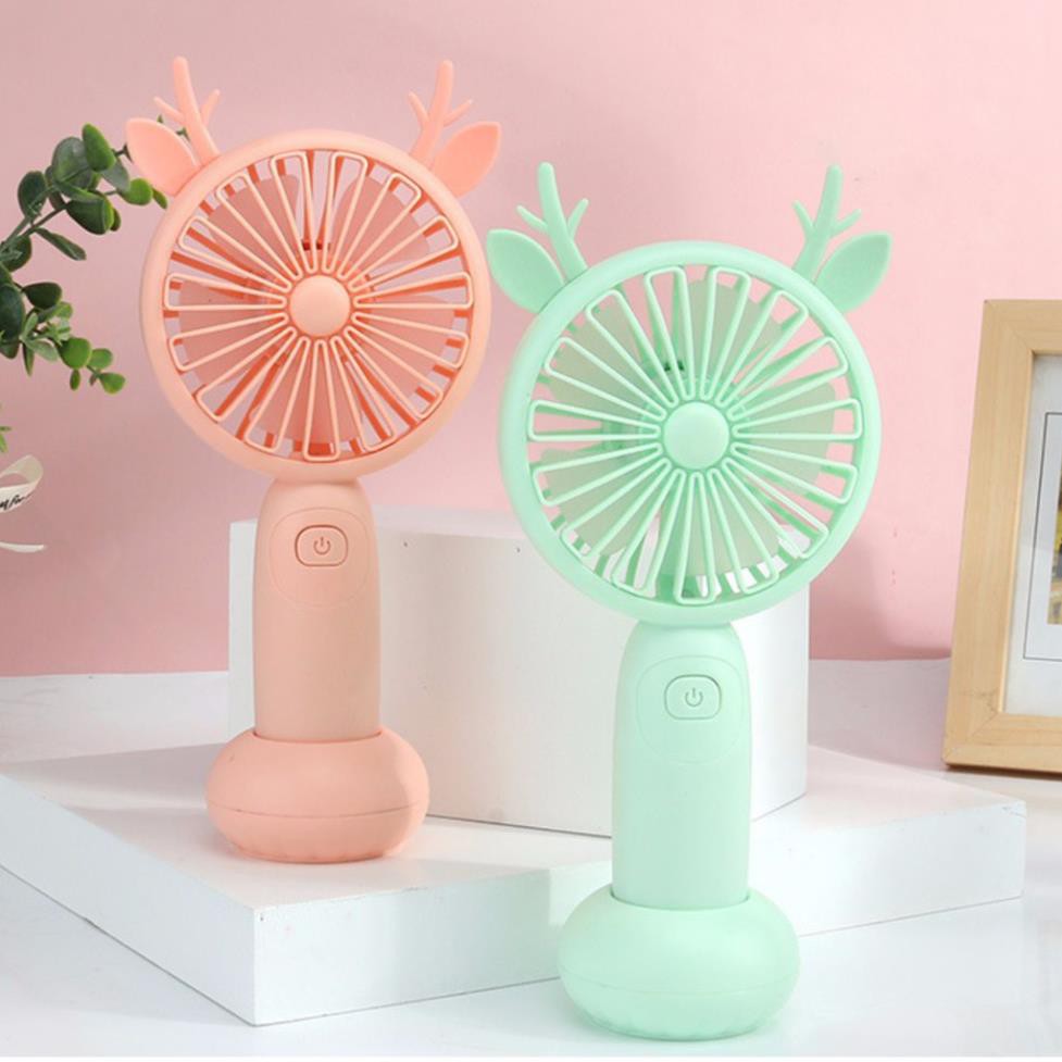 Quạt mini cầm tay 5 Cánh chính hãng DianDi Hình thú dễ thương pin sạc ,Có đế để bàn,đèn led 2165 | BigBuy360 - bigbuy360.vn
