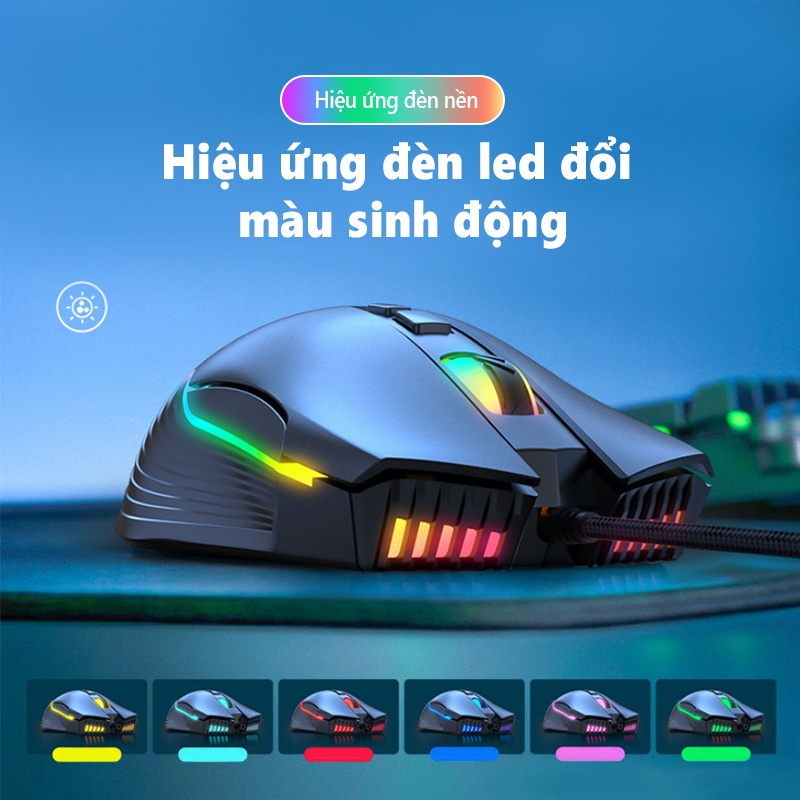 ONIKUMA  CW905 Chuột Chơi Game Có Dây Đèn Led RGB Cho Máy Tính Xách Tay, Máy Tính Để Bàn, PC - Bảo Hành 24 Tháng