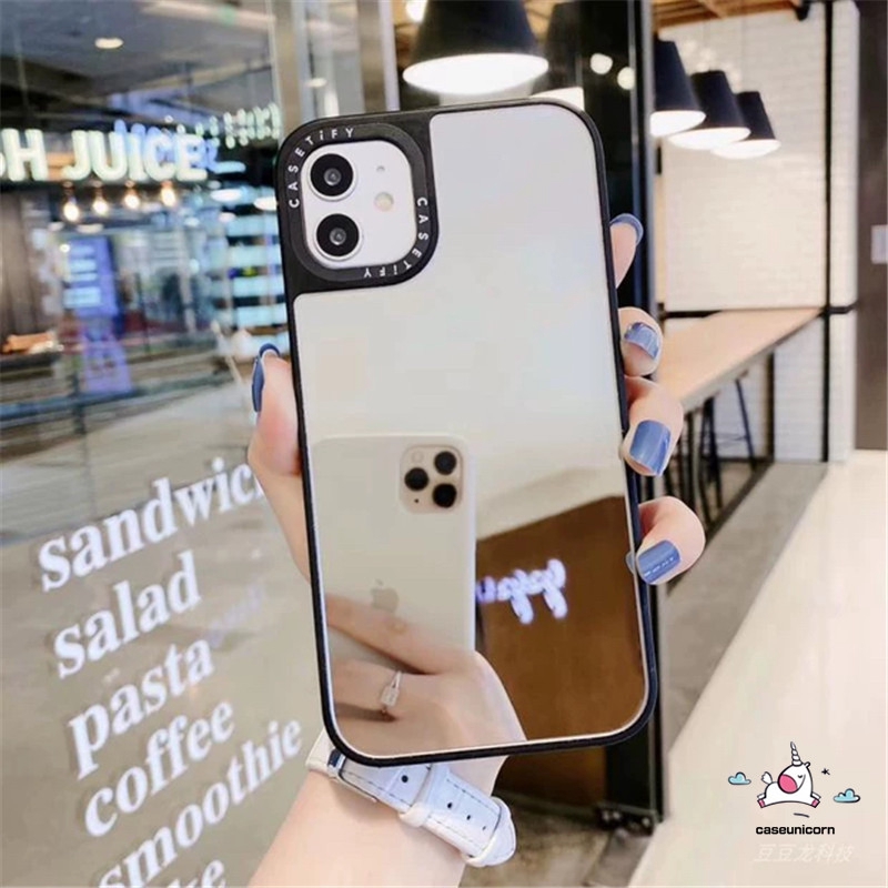 iPhone 12 Pro Max Ins CASETiFY Mirror Case iPhone 8plus 7plus 8 7 11 Pro Max 12 mini iPhone 6 6s Plus XR X XS MAX 11Pro Max Makeup mirror Fashion Phone Cover