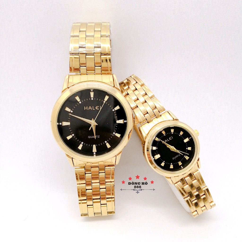 ĐỒNG HỒ NAM HALEI DÂY HỢP KIM CAO CẤP VÀNG ĐỒNG ĐẸP LONG LANH | BigBuy360 - bigbuy360.vn