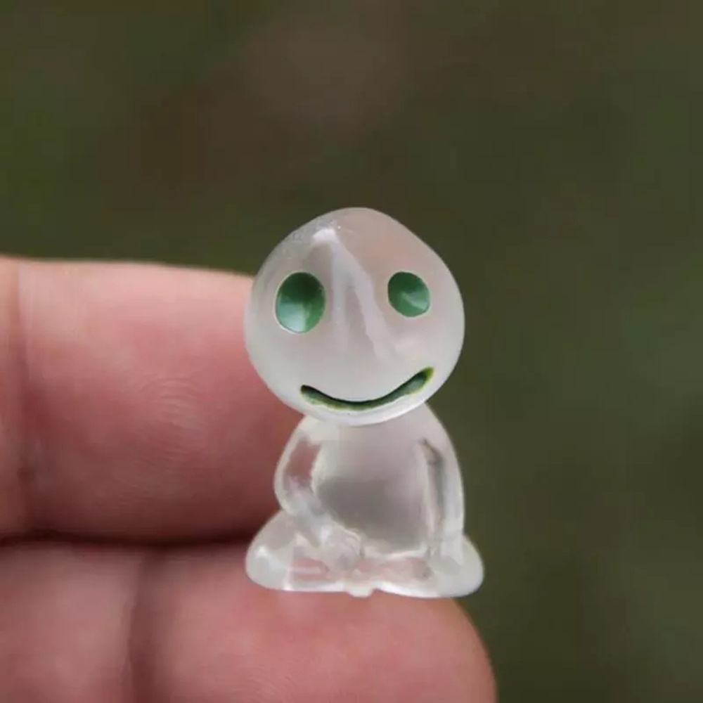 Tượng mini hình yêu tinh hoạt hình bằng nhựa resin phát sáng trong bóng tối trang trí tiện dụng diy