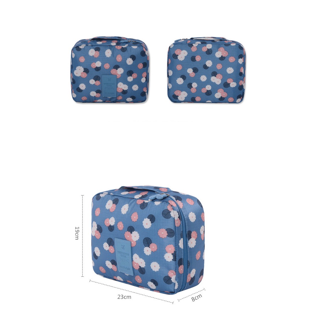 [Mã FASHIONT4WA2 giảm 10K đơn 50K] Túi đựng đồ mỹ phẩm khi đi du lịch họa tiết