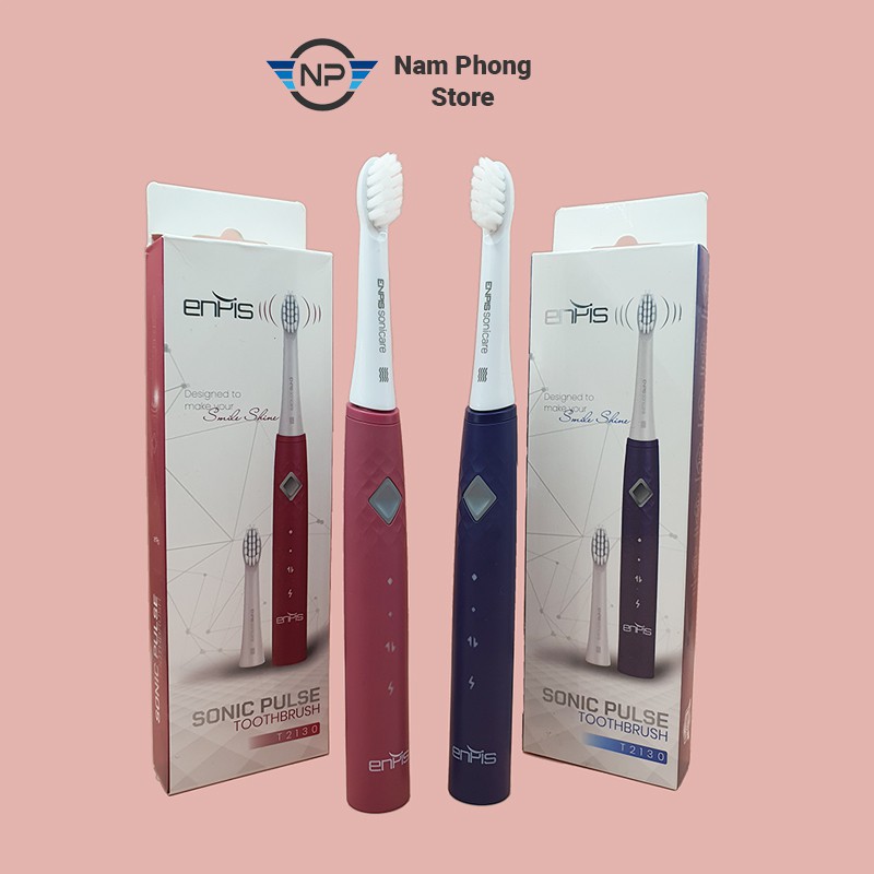 Bàn chải đánh răng điện SMART BASIC chính hãng ENPIS, lông mềm, IPX7, bảo hành 6 tháng, Sonic Pulse Toothbrush