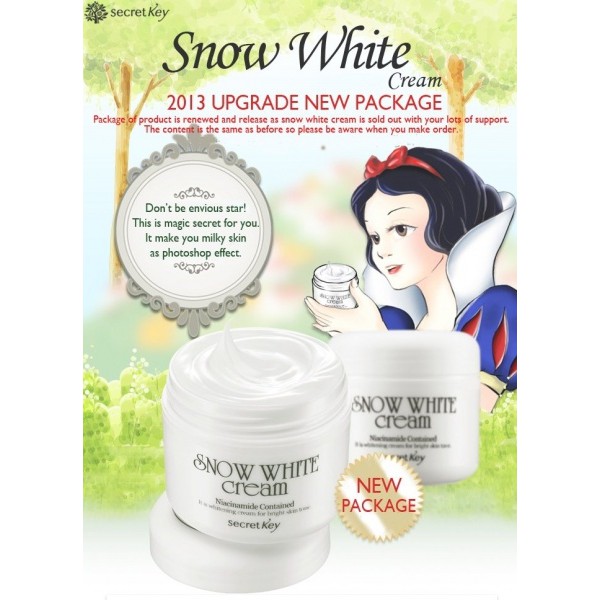 (992360 - ẢNH THẬT) Kem Dưỡng Trắng Da Snow White Cream Hàn Quốc 50g 2018