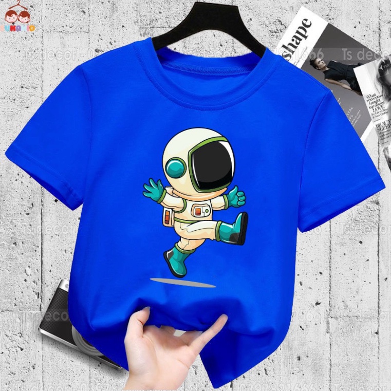 Áo thun trẻ em hình phi hành gia .áo cho bé từ 6kg-30kg.AL49.