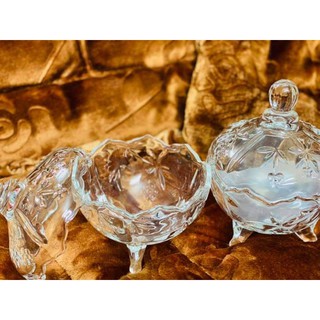 Thố thủy tinh đựng mứt tết