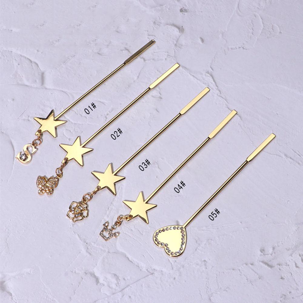 Thanh Khuấy Bằng Hợp Kim Hình Bướm / Vương Miện / Vương Miện Trang Trí Móng Tay Nghệ Thuật DIY