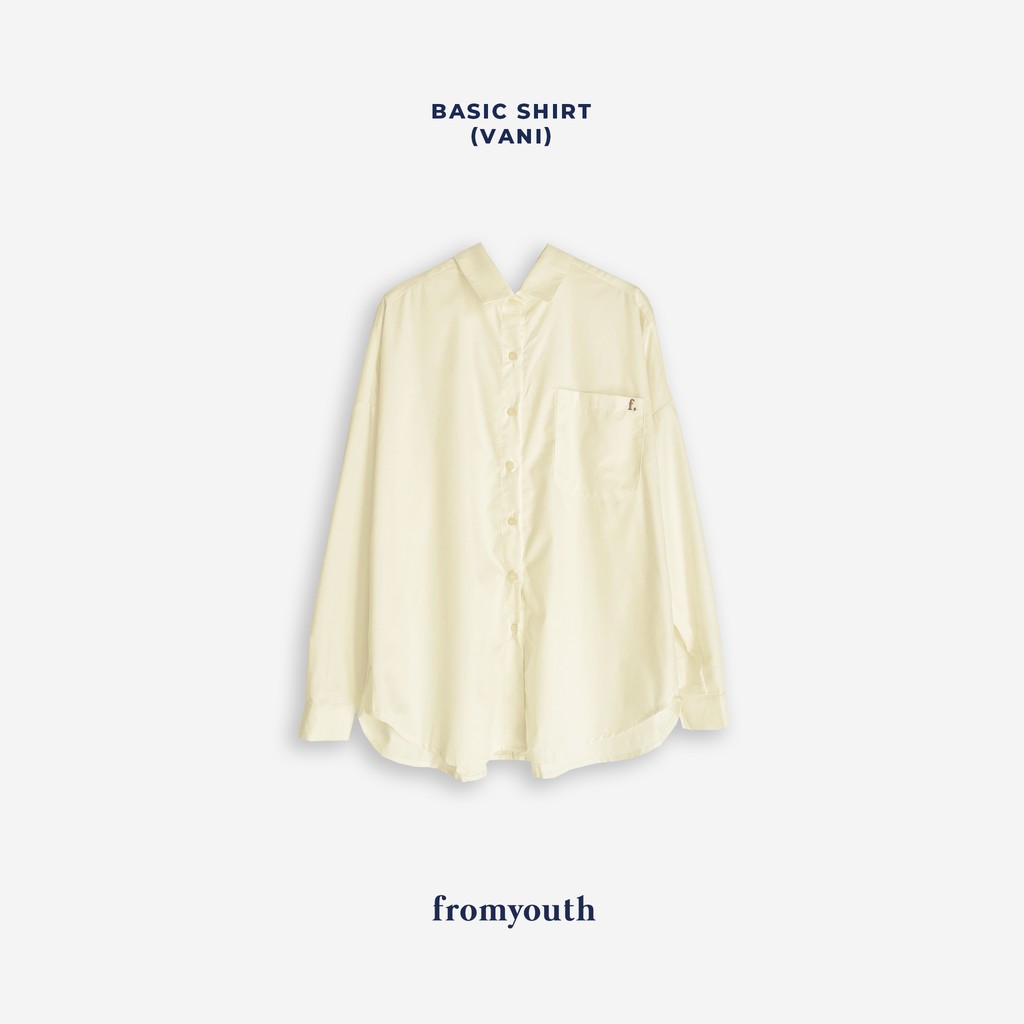 Áo sơ mi vải thô thêu chữ Fromyouth -  Basic Shirt