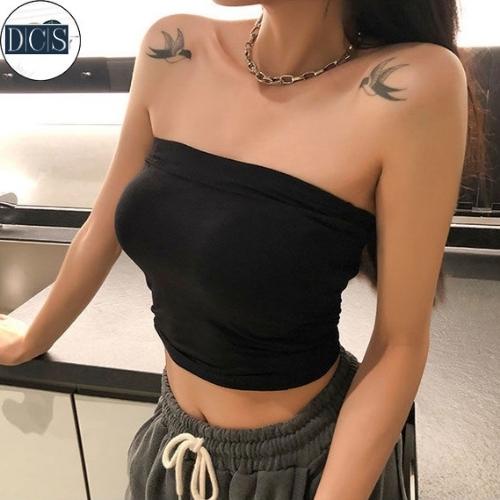 Áo quây ngực Xưởng May DCS không đệm thun trơn dáng croptop ôm màu trơn không dây