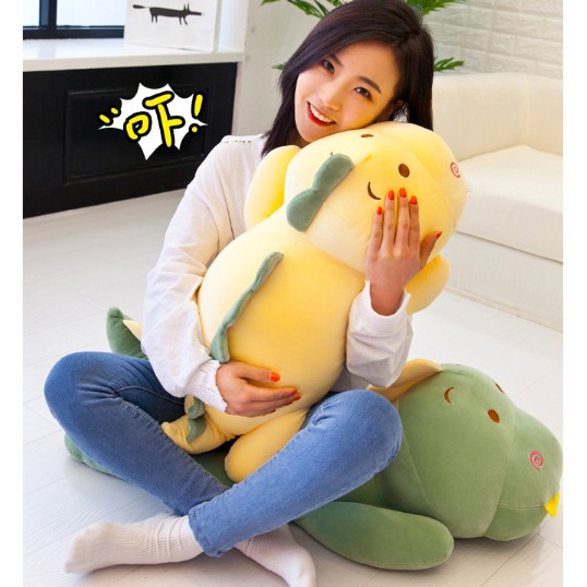 Thú bông, gấu bông khủng long nằm nhiều màu