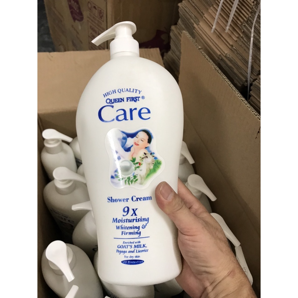 COMBO 2 Chai Sữa Tắm Dê White Care 9X 1200ml Sáng Mịn Hơn Thơm Lâu Hơn