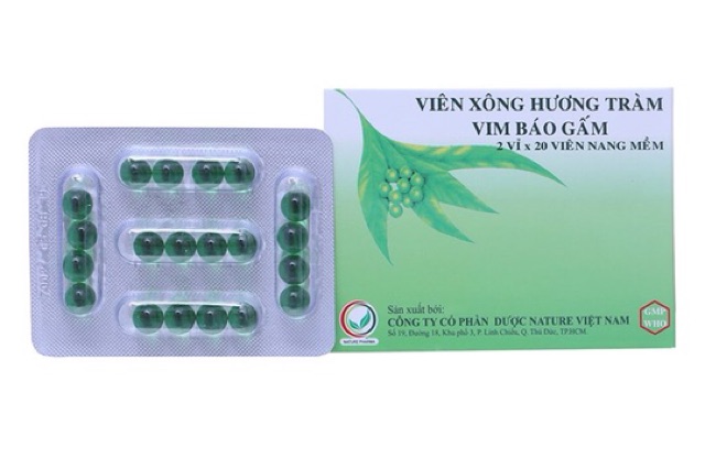 Viên xông hương tràm  sổ mũi viêm xoang hộp 2 vỉ | BigBuy360 - bigbuy360.vn