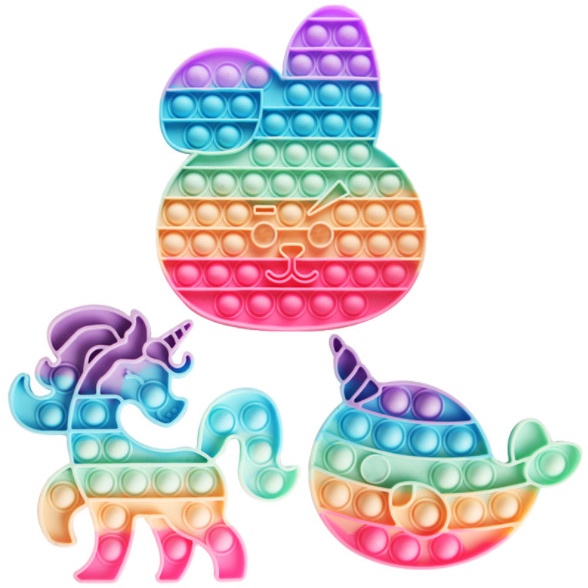 Đồ chơi phát triển trí tuệ giải trí POP IT SMART 2022 cho bé HEO PEPPA UNICORN HALOWEEN RABBIT