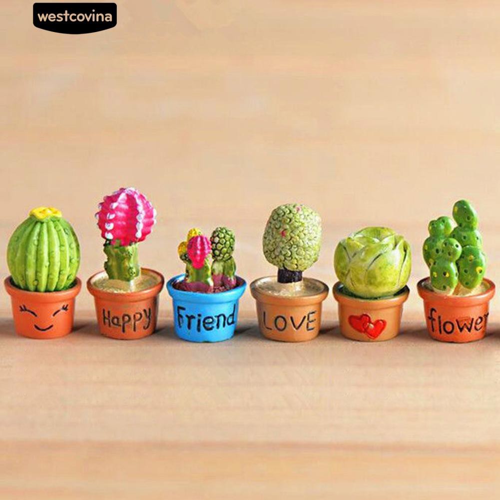 Chậu bông xương rồng nhỏ trang trí nhà búp bê