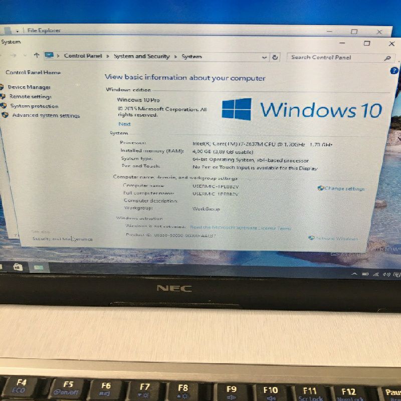LAPTOP CORE I7 2637M NEC NHẬT BẢN