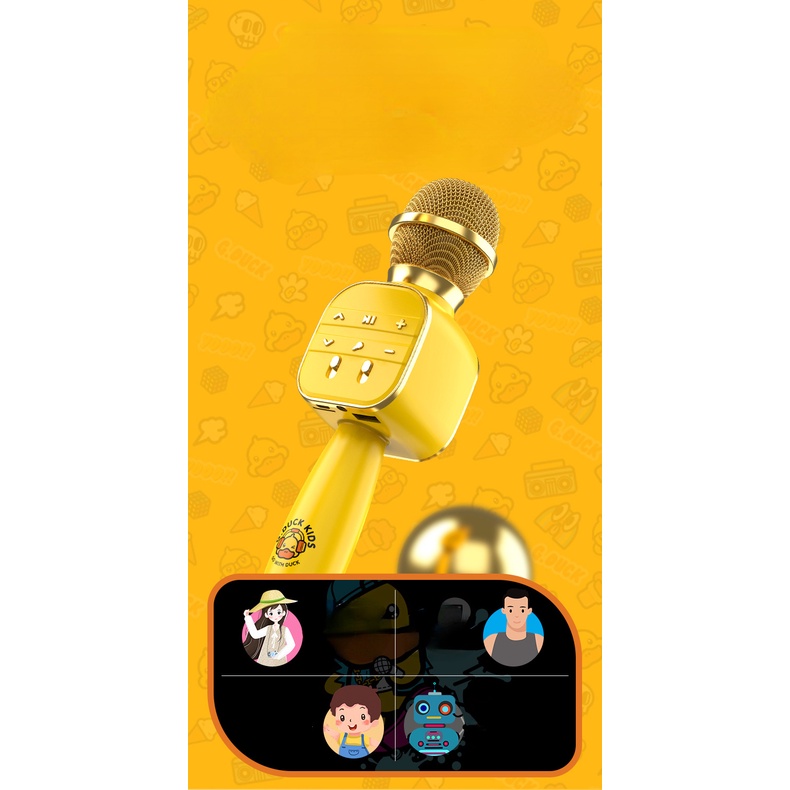 Micro Bluetooth Hình Vịt Vàng Phát Nhạc Cho Trẻ Em